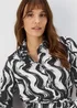 Black & White Belted Dress - 8 Image 3
