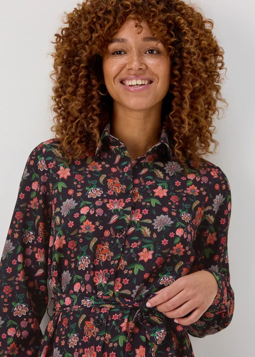 Multicolour Floral Belted Folk Dress - 8 Image 3