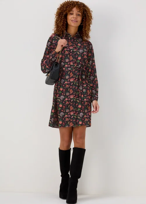 Multicolour Floral Belted Folk Dress - 8 Image 4