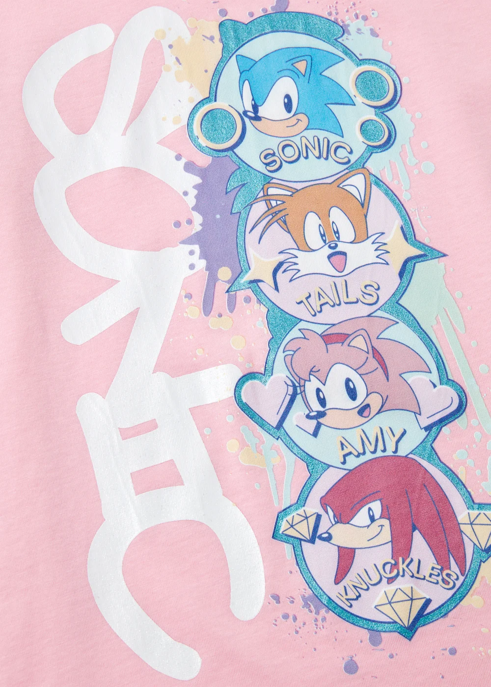 Kids Pink Sonic the Hedgehog T-Shirt (5-12yrs) - 5-6 Yrs Image 2