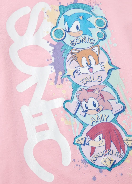 Kids Pink Sonic the Hedgehog T-Shirt (5-12yrs) - 5-6 Yrs Image 2