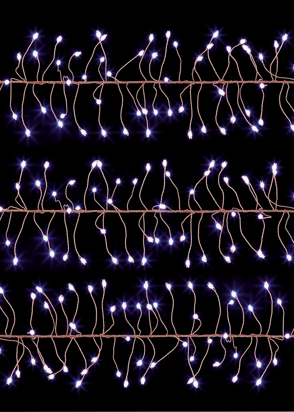 Premier Decorations 430 Large White LED Rose Gold Ultrabrights Garland - One Size Image 3