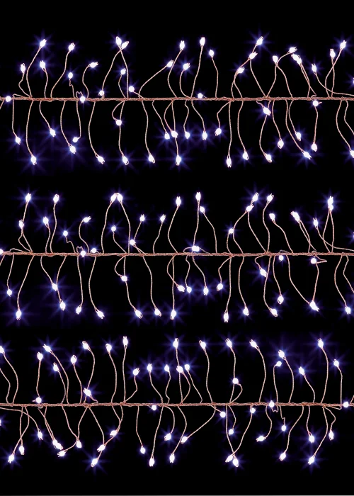 Premier Decorations 430 Large White LED Rose Gold Ultrabrights Garland - One Size Image 3