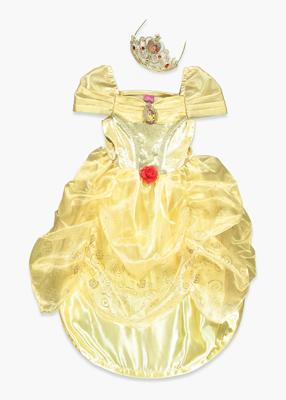Kids Yellow & Gold Disney Belle Fancy Dress Costume (3-9yrs) - 3 Yrs Image 1