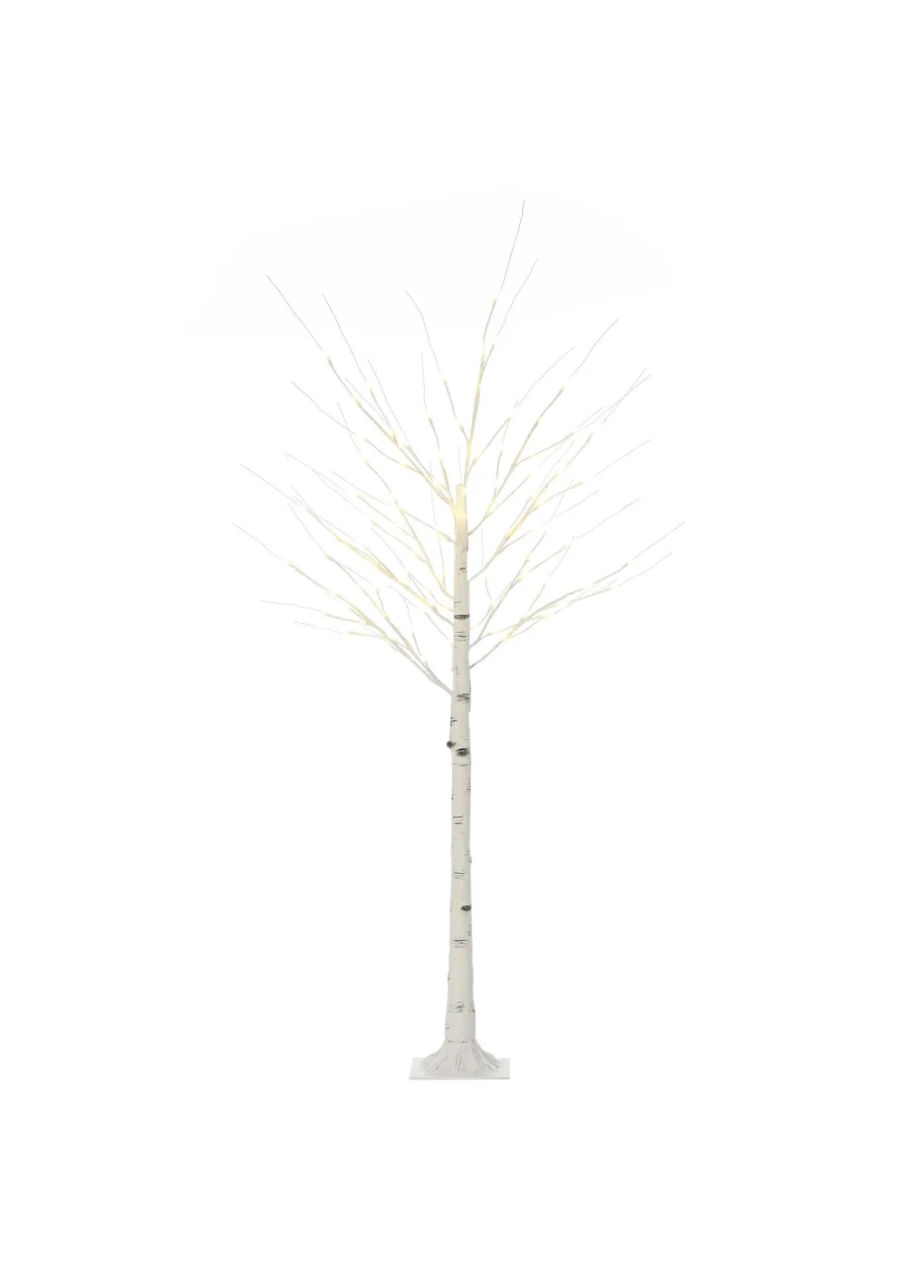 HOMCOM 6ft Artificial White Birch Tree Light with Warm White Pre-Lit LED Light for Indoor and Covered Outdoor Use - 120cm Image 2