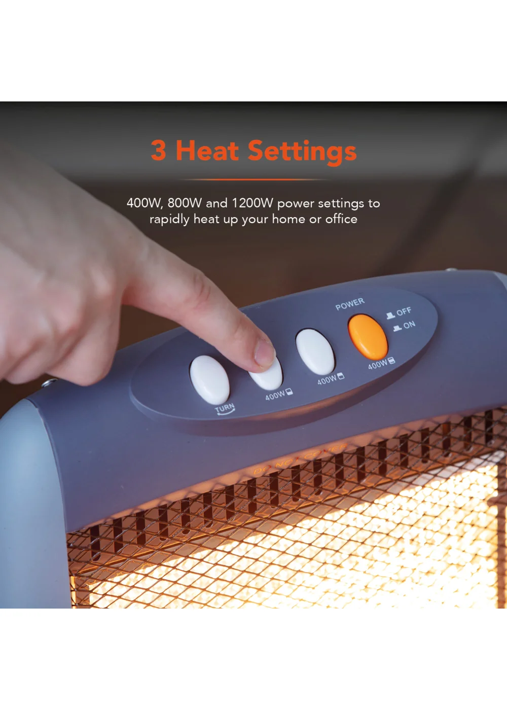 Warmlite 1200w Grey Halogen Heater - No Size Image 5