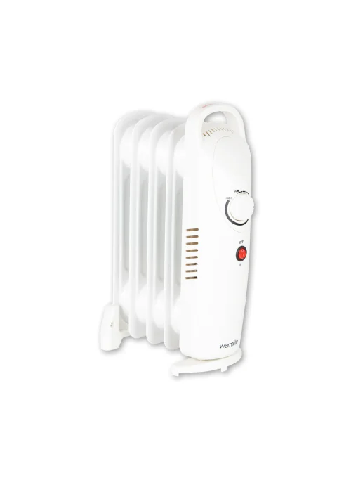 Warmlite 650W Oil Filled Radiator White - One Size Image 1