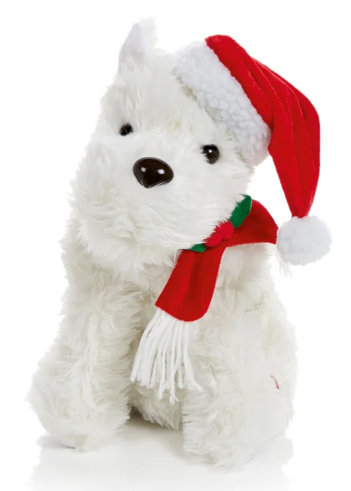 Premier Decorations Animated Singing White Terrier - One Size Image 1