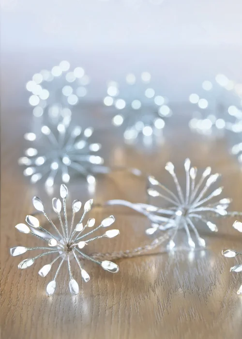 Premier Decorations 200 White LED Ultra Brights Starburst Pin Wire Lights - One Size Image 2