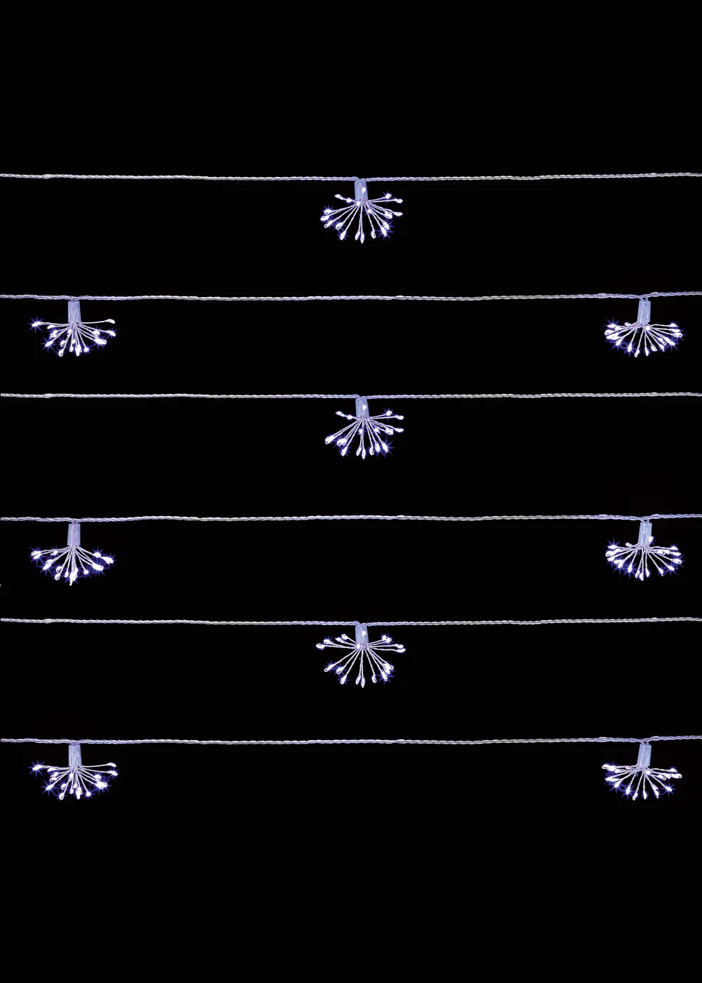 Premier Decorations 200 White LED Ultra Brights Starburst Pin Wire Lights - One Size Image 3