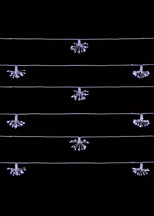 Premier Decorations 200 White LED Ultra Brights Starburst Pin Wire Lights - One Size Image 3