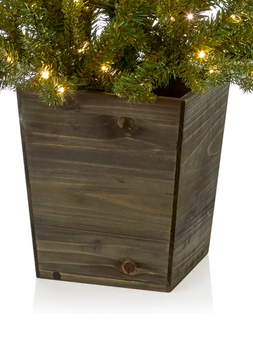 Premier Decorations Pre-Lit Frozen Spruce Potted Christmas Tree 3Ft - One Size Image 2