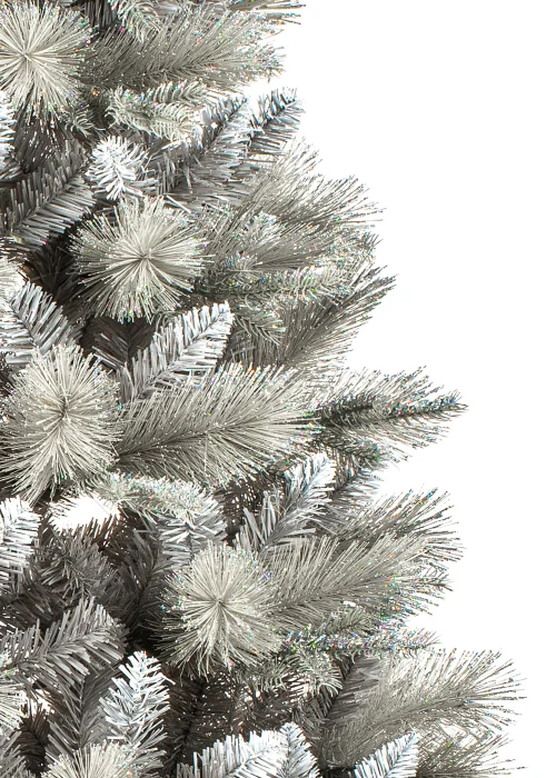 Premier Decorations Deluxe Silver Tipped For Christmas Tree with Silver Glitter 6ft - One Size Image 3