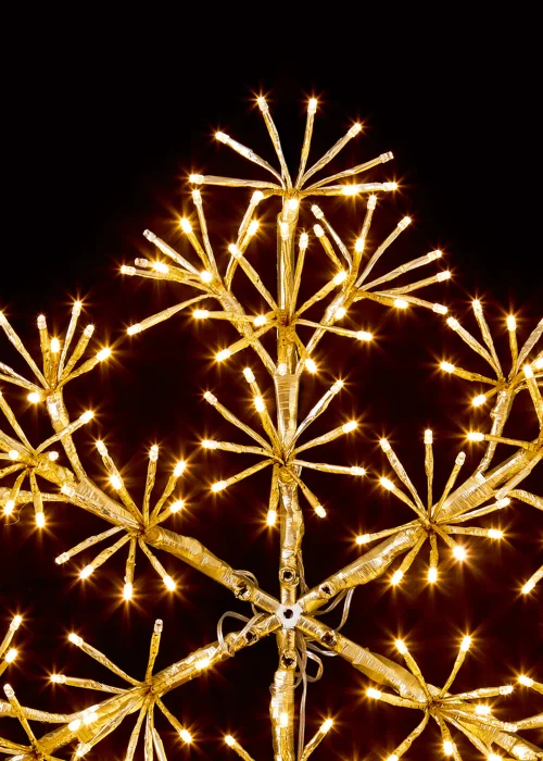Premier Decorations 90cm Gold Twinkling Starburst Snowflake - One Size Image 2