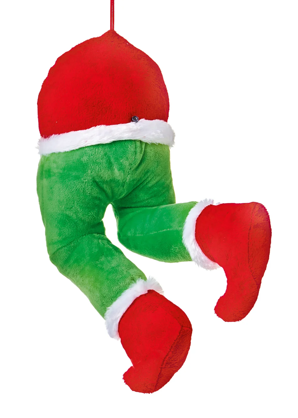 Premier Decorations Animated Door Hanging Leg Kicking Elf 32cm - One Size Image 1