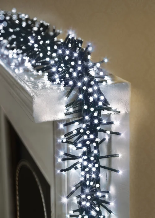 Premier Decorations 480 White LED Cluster Brights - One Size Image 2