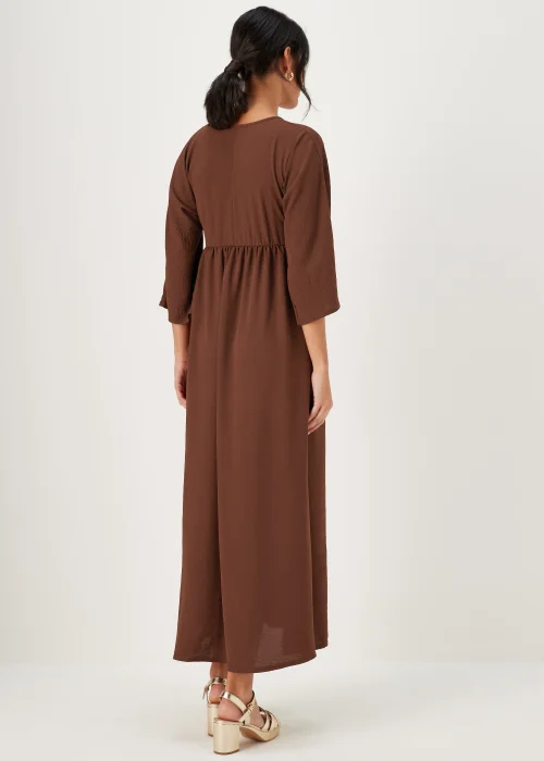 Brown Kimono Sleeve Maxi Dress - 8 Image 2