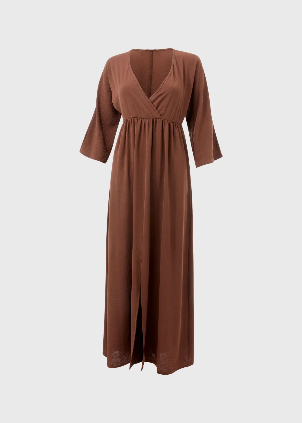 Brown Kimono Sleeve Maxi Dress - 8 Image 5