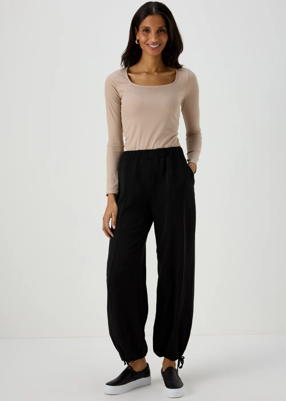 Black Parachute Pants - Size 8 Image 1
