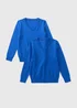 Boys 2 Pack Royal Blue V Neck Knit School Jumper (3-13yrs) - Age 4 Years Image 1