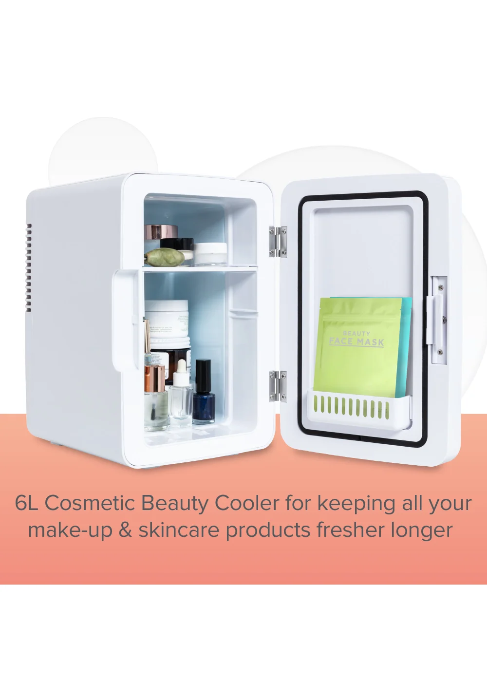 Carmen Cosmetic Beauty Cooler with Illuminated Mirror - One Size Image 2