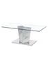 LPD Furniture Alpha Coffee Table Marble Effect Base (450x600x1100mm) - One Size Image 1