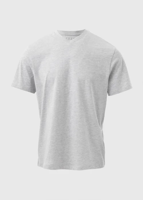 Grey Essential V-Neck T-Shirt - S Image 5