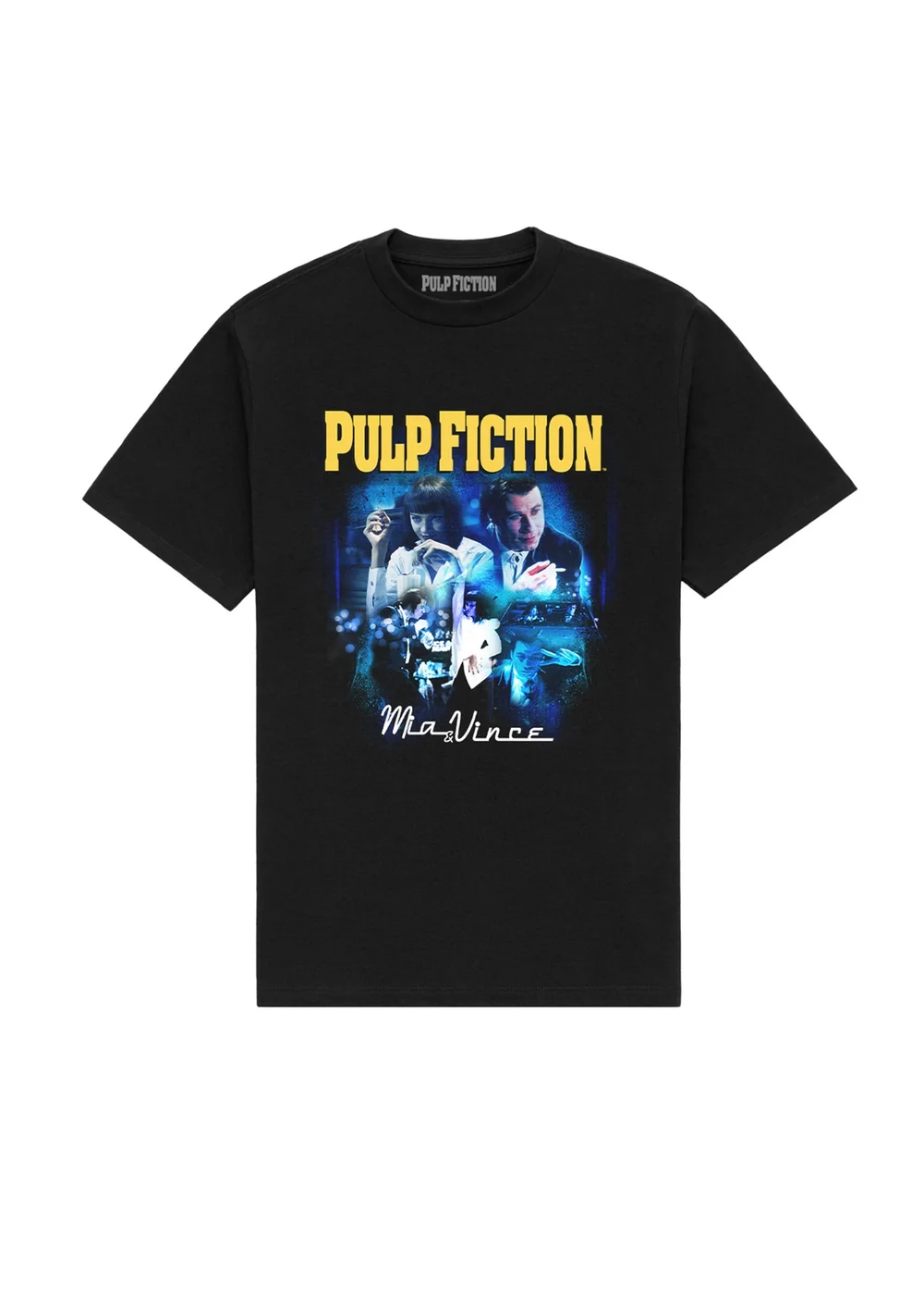 Black Pulp Fiction T-Shirt - Small Image 1