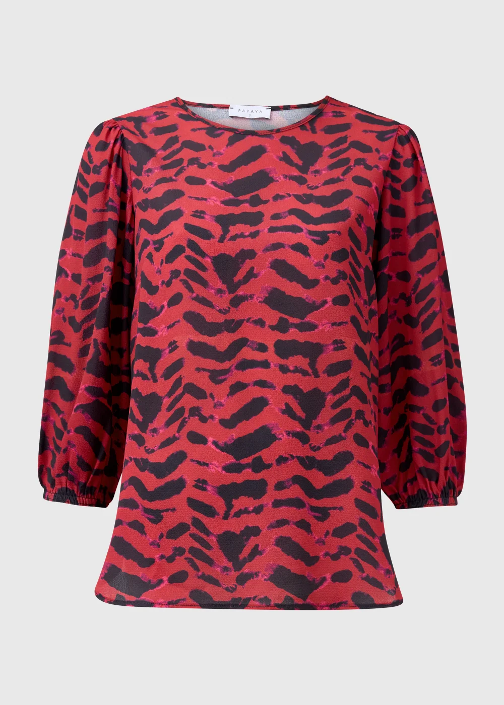 Red Animal Print Bubble Box Top - Size 8 Image 5