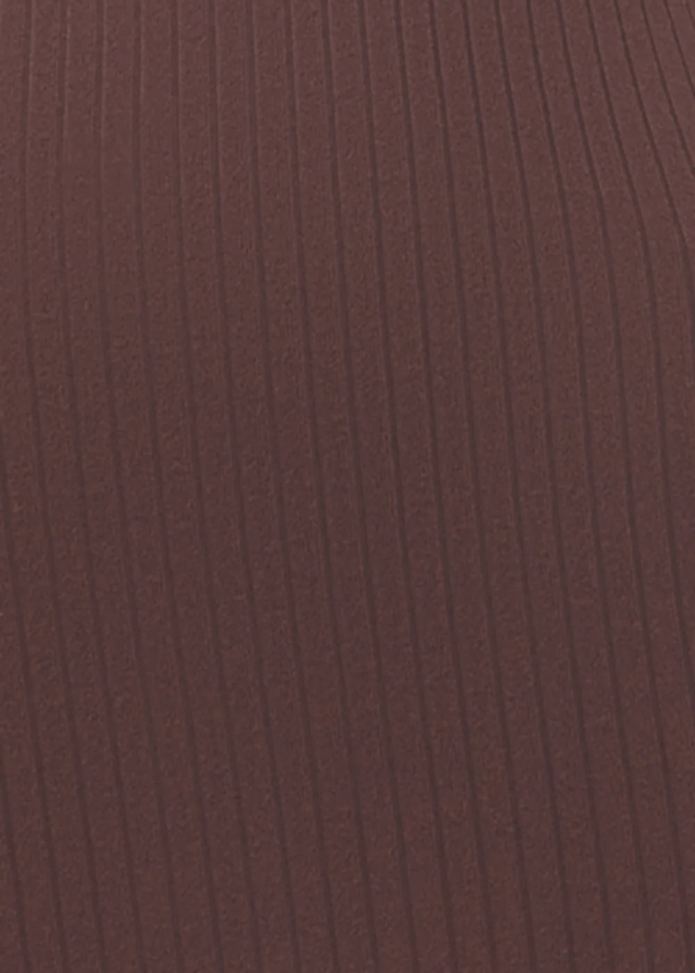 Brown Square Neck Ribbed Long Sleeve Midi Dress - 8 Image 6
