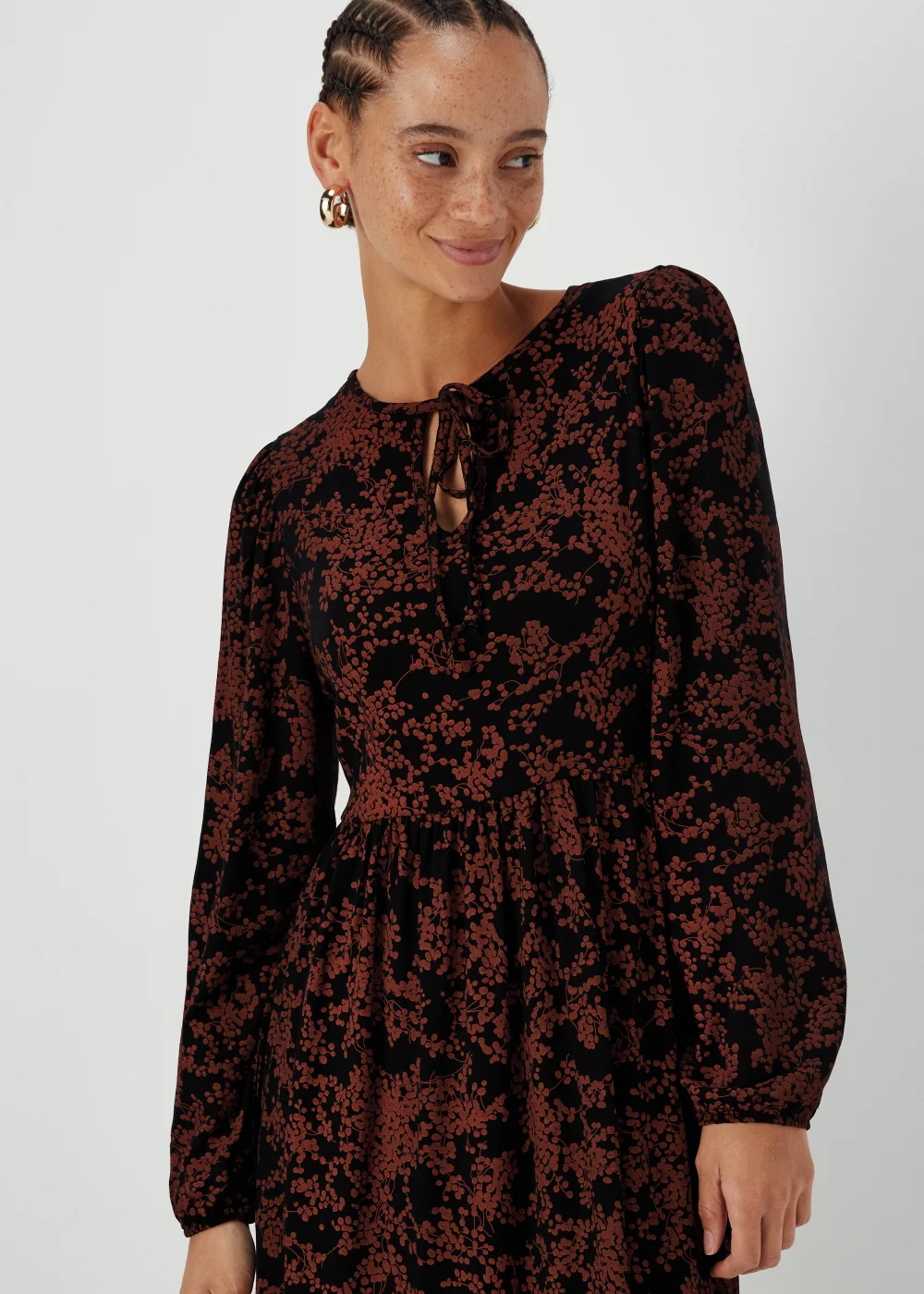 Papaya Petite Black Boho Print Midi Dress - 6 Image 3