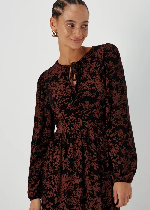 Papaya Petite Black Boho Print Midi Dress - 6 Image 3
