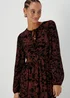 Papaya Petite Black Boho Print Midi Dress - 6 Image 3