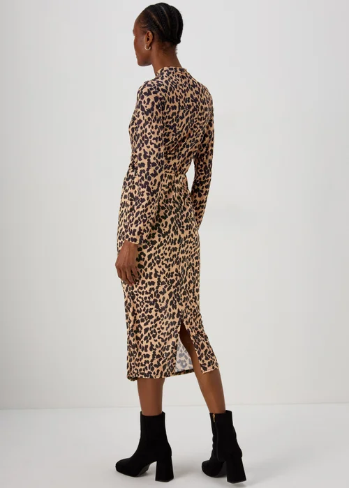 Tan Animal Print Co Ord Midi Skirt - 8 Image 2