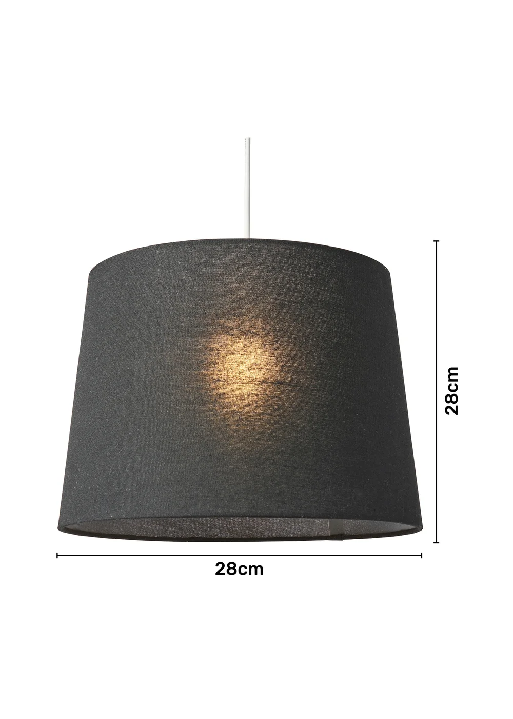 BHS Mira 38cm Linen Easyfit Shade Black (28cm x 38cm) - One Size Image 6