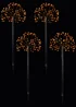 Premier Decorations 4 Piece Multi-action Sputnik Path Lights with 400 Warm White LEDs ( Warm white) - One Size Image 2