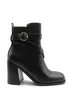 Where's That From Black Pu Aislinn Block Heel Ankle Boot - Size 8 Image 1
