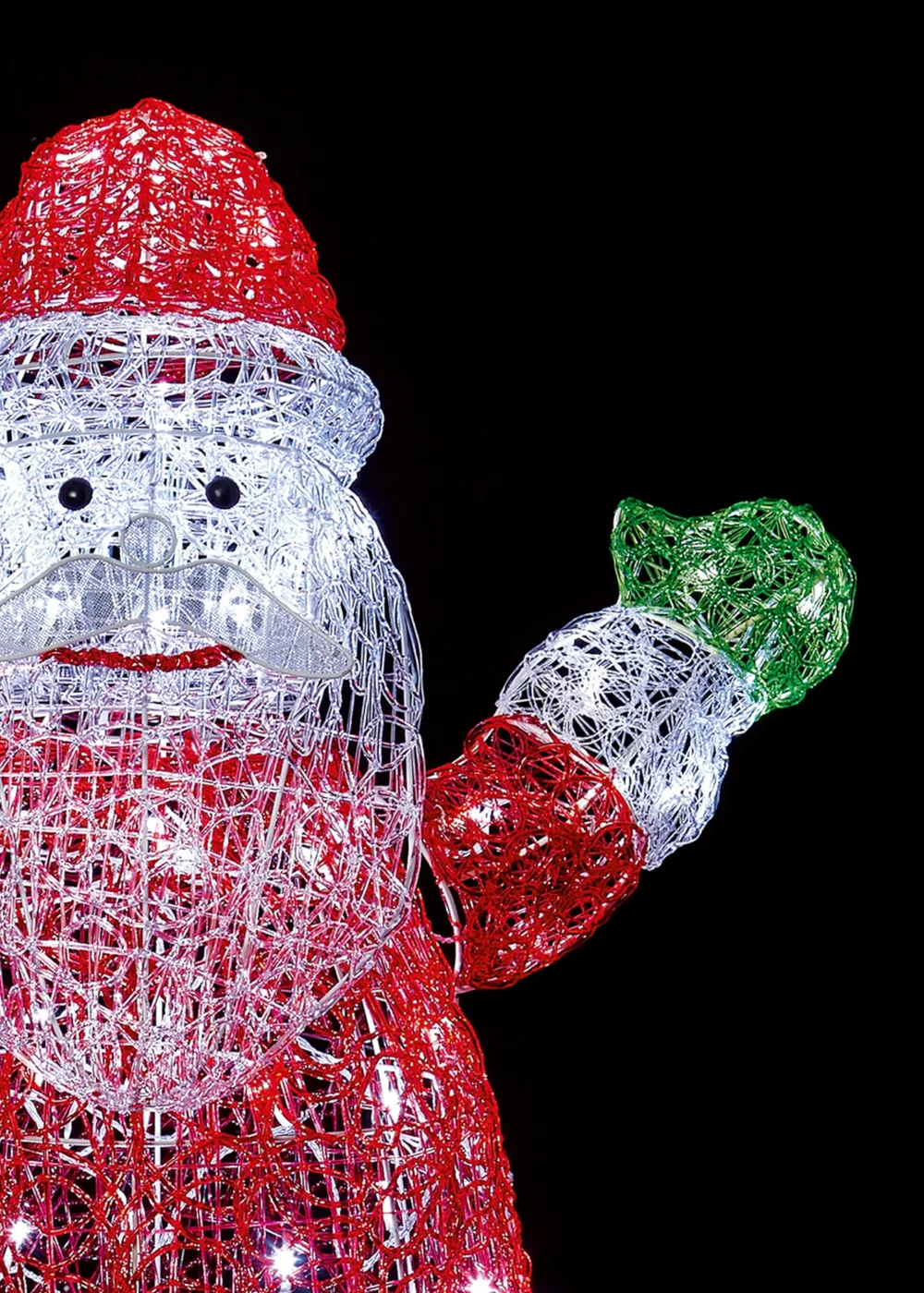 Premier Decorations Soft Acrylic Santa Light Sculpture 74cm - One Size Image 2