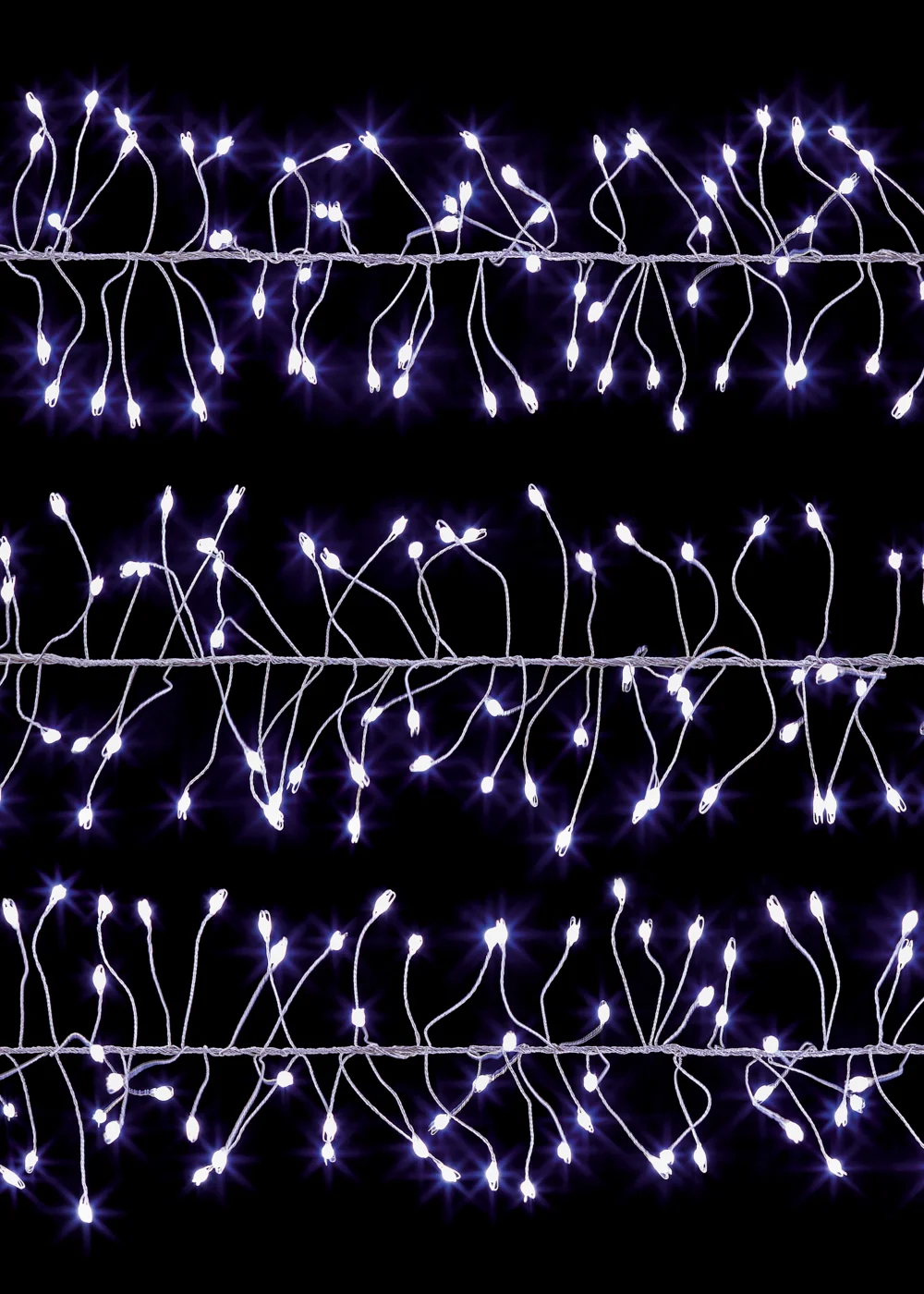 Premier Decorations 288 Large White LED Battery Operated Silver Wire Ultrabrights Garland - No Size Image 3