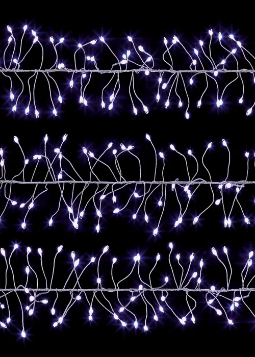 Premier Decorations 288 Large White LED Battery Operated Silver Wire Ultrabrights Garland - No Size Image 3