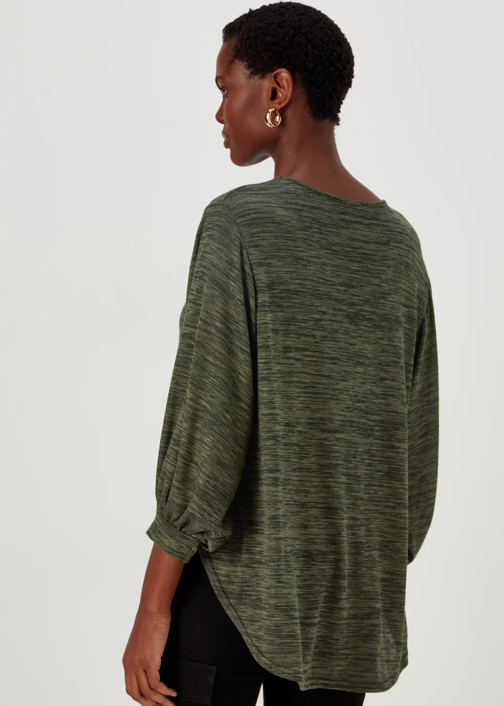 Green Space Dye Oversized Top - Size 8 Image 2