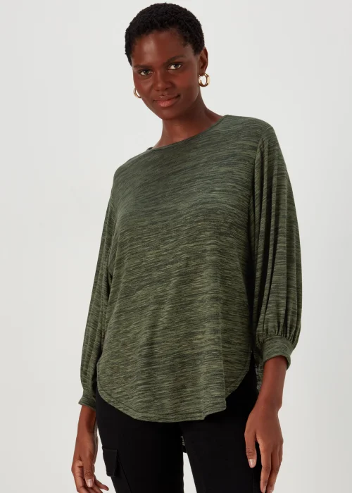 Green Space Dye Oversized Top - Size 8 Image 1