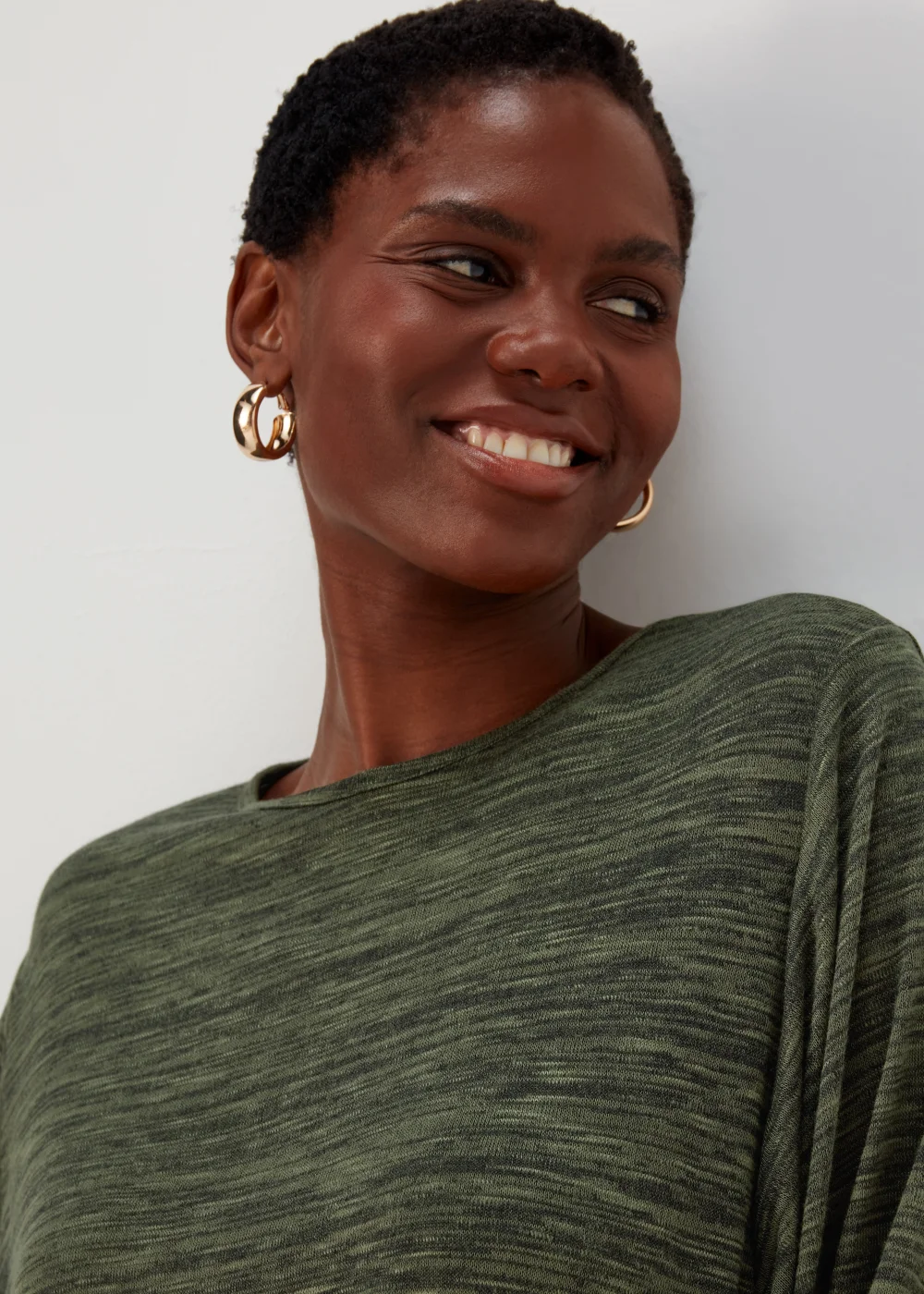 Green Space Dye Oversized Top - Size 8 Image 3