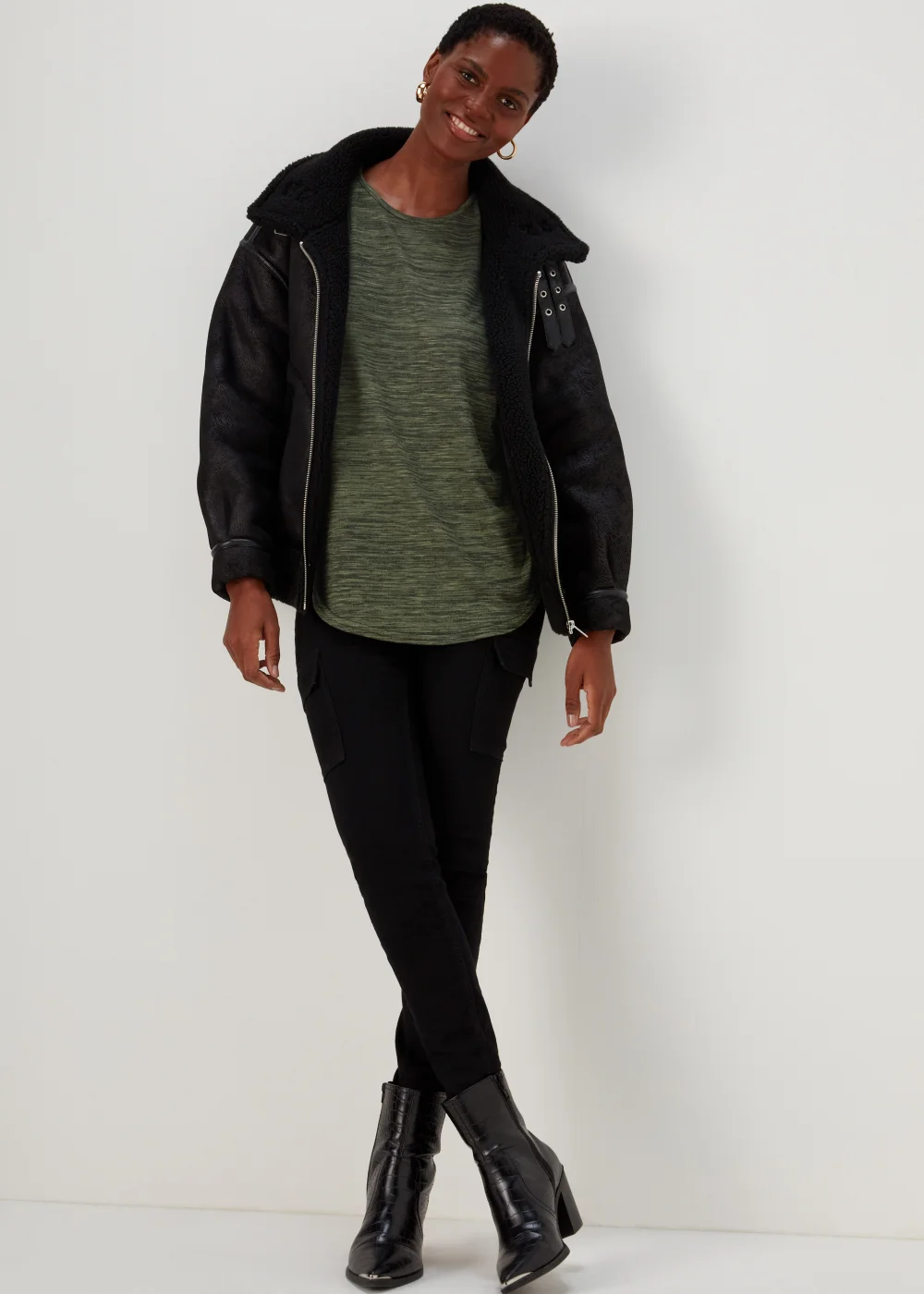 Green Space Dye Oversized Top - Size 8 Image 4