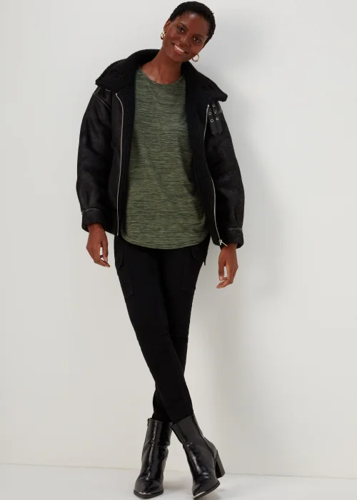 Green Space Dye Oversized Top - Size 8 Image 4