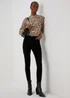 Black & Tan High Neck Top - Size 8 Image 4