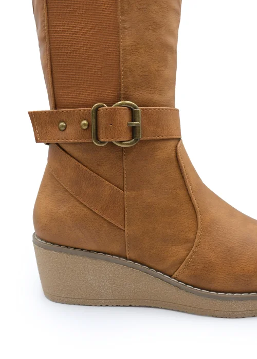 Where's That From Ayleen Knee High Boots In Tan - 3 Image 2