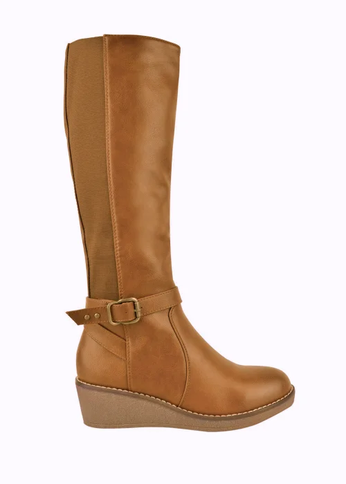 Where's That From Ayleen Knee High Boots In Tan - 3 Image 1