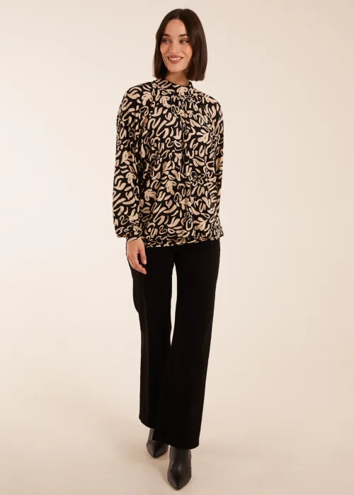 Blue Vanilla Black High Neck Batwing Top - S Image 1