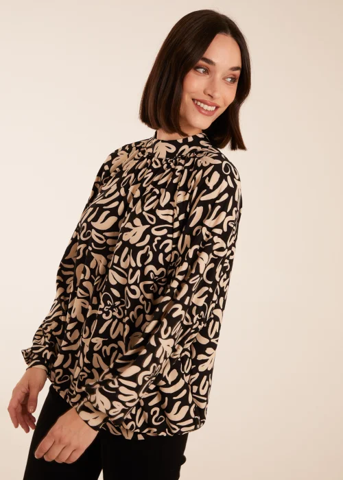 Blue Vanilla Black High Neck Batwing Top - S Image 3